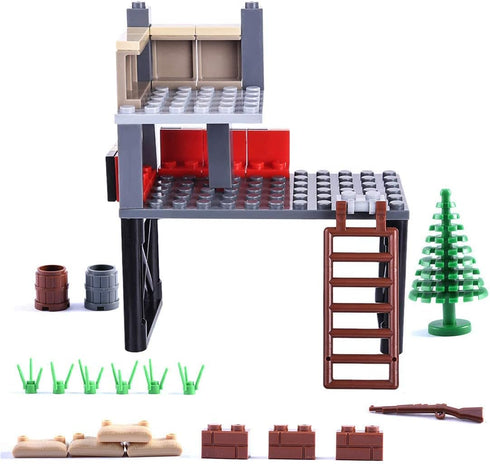 General Jim's Military Brick Building Set, Custom Building Blocks Battle Scene for World War 2 Set