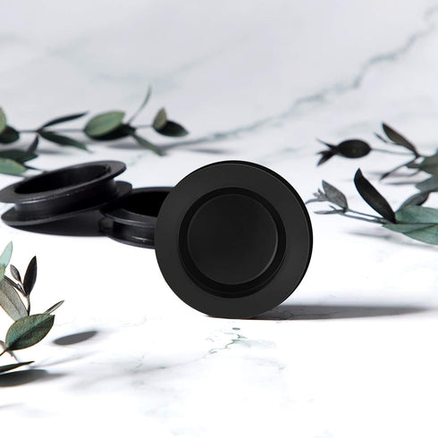 20 Pieces Piggy Bank Plug Stopper Cover, Black Rubber Round Plug, 37 mm Diameter