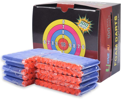 Refill Darts Universal Suction Dart Foam Bullet, 100-Dart Refill Pack for Nerf N-Strike Elite Blasters