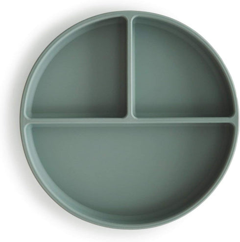 Silicone Suction Plate mushie | BPA-Free Non-Slip Design (Cambridge Blue)
