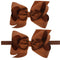 Baby Girls Infant Headbands with Kids Hair Bows (16) in Brown