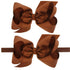 Baby Girls Infant Headbands with Kids Hair Bows (16) in Brown