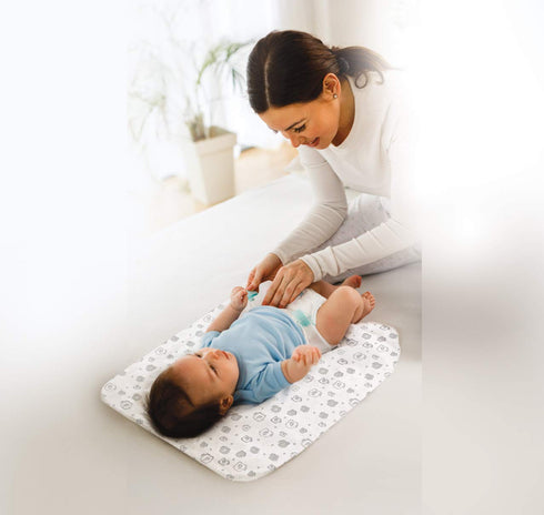 Dr. Talbot's Disposable Changing Pads, Absorbent Travel Diaper with Gray Elephant Print