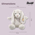 Steiff Hoppie Rabbit - Premium 15" Soft Stuffed Animal Toy for Kids (Light Grey)