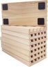 SUTIMSHE Set 8,Natural 12 Mexican Train Domino Trays of Wood Domino Racks, Domino Tiles Holders,Double Tiles