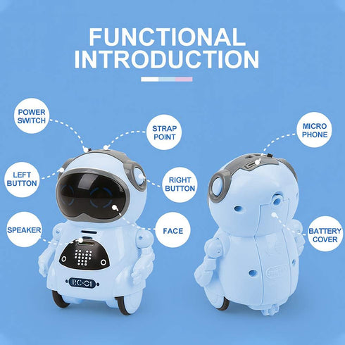 GoolRC Mini Pocket Robot, with Interactive Dialogue Conversation, Voice Recognition, Singing and Dancing, Electric
