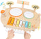 YHHYTOY Toddler Drum Set for Kids, Wooden Montessori Toys for 2 Year