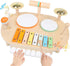 YHHYTOY Toddler Drum Set for Kids, Wooden Montessori Toys for 2 Year