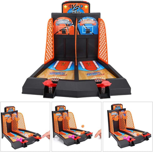 Alomejor Basketball Shooting Game 2 Player Desktop Table Basketball Classic Games Hoop Set for Kids