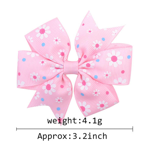 Choicbaby 40pcs Baby Girls Grosgrain Ribbon Pinwheel Hair Bows with Alligator Clips for Toddler Infants Newborn