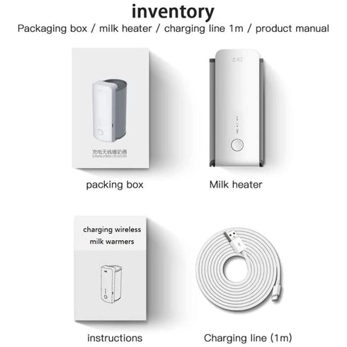 Portable Wireless Rechargeable Baby Bottle Warmer USB Charging and Heating Bag Portable Constant Temperature Milk
