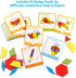 Set 130PCS 24 Coogam Wooden Pattern Blocks Geometric Color Shape Manipulative Puzzle Graphical Montessori Tangram Early