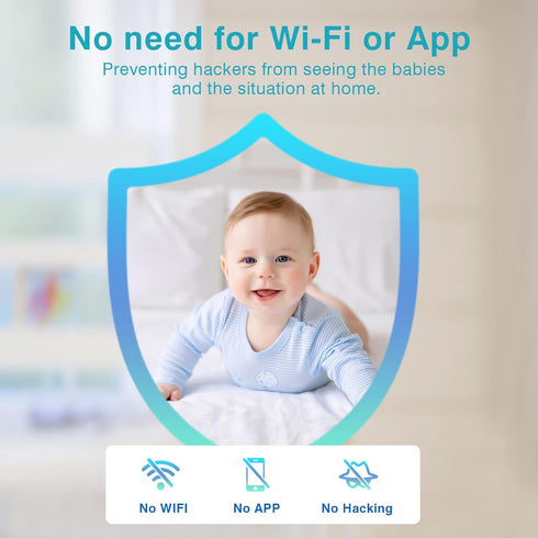 JouSecu 2 4.3" Screen,2-Way Baby Monitor with Cameras, Video Baby Monitor, LCD Split Audio, Crying Detection, Night