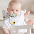 LSTRAGY 2 Pack Silicone Pacifier Clip, Pacifier Holder for Boys and Girls, Adorable Sunflower Pacifier Clips Fits