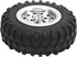 55mm/2.2in 1/10 Scale Rubber Tires & Wheel Rims AntiSkid for D12 Model Parts (Silver S)