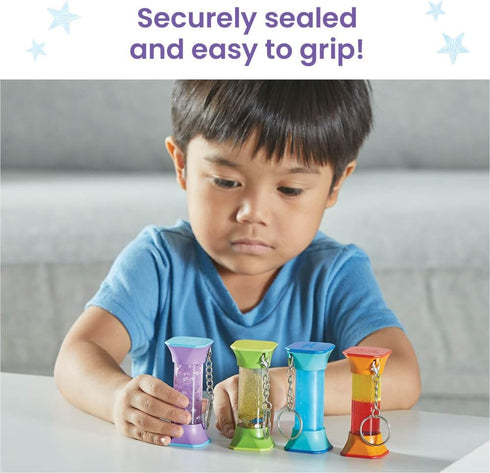 hand2mind Soothing Swirlers Sensory Tubes, Mini Fidget Keychains, Anxiety Relief Items, Calming Toys for Kids, Calm