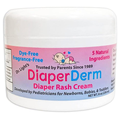 DiaperDerm Baby Diaper Rash Cream, Pediatrician Formulated with 5 Ingredients for Gentle, Happy, and Rash-Free Skin