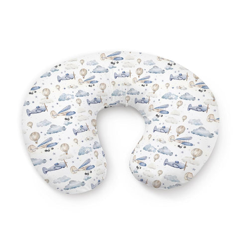 KuphiL10C Plane Cloud Star Pattern Nursing Pillow Cover, Unisex Hot Air Balloon Transportation