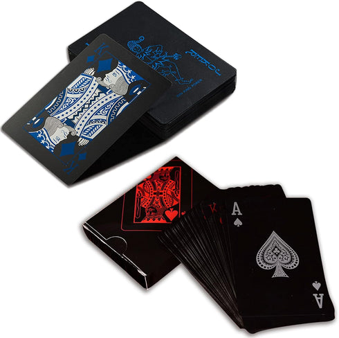 2 Decks of Waterproof Poker Cards with Flexible Plastic PVC and Classic Trick Cards
