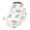 Car Seat Covers for Babies - Breathable Breastfeeding Cover, Stretchy Shopping Cart Cover, Teddy Bears on Clouds