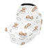 Car Seat Covers for Babies - Breathable Breastfeeding Cover, Stretchy Shopping Cart Cover, Teddy Bears on Clouds