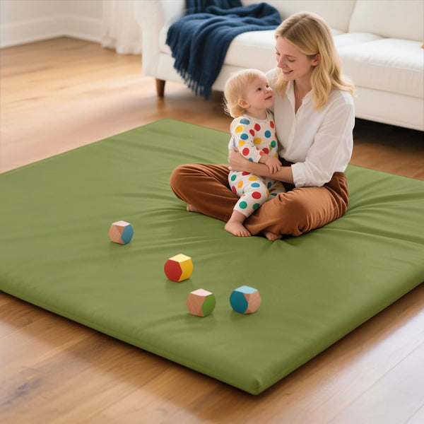 Mallify Baby Mat for Floor, Thick Soft Non-Toxic Vegan Leather Baby Play