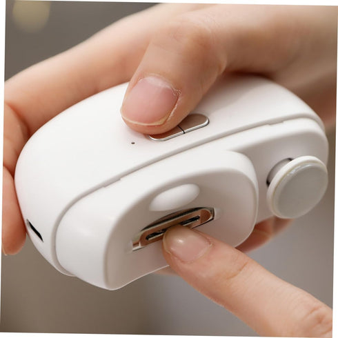 Trimmer Electric Nail Clipper with Light Rechargeable Fingernail for Adults Automatic Polishing Cutting Tool USB