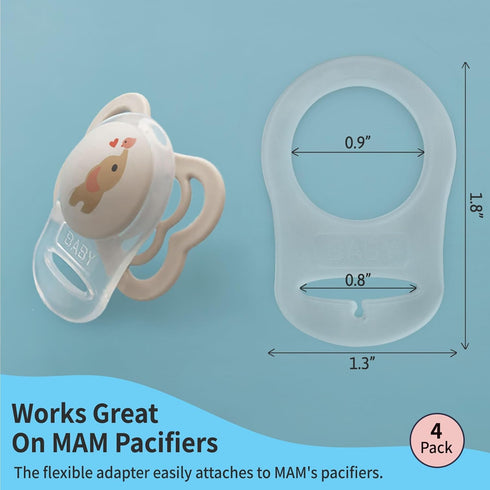MAM-Compatible Silicone Pacifier Adapter Rings