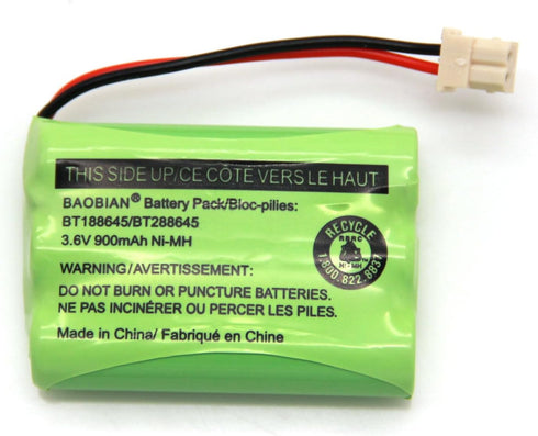 BT188645/BT288645 Battery Pack, 3.6V 900mAh Ni-MH Compatible with VTech VM312 VM3251 VM3252 VM3261