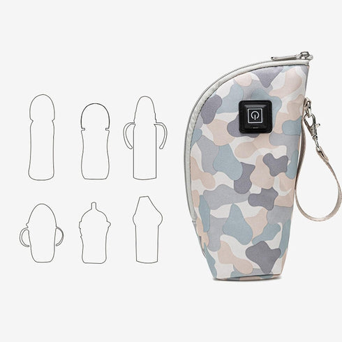 KiBcsLic Kids Bottle Warmer Travel Bag Portable Compact Water Resistant Pouch Insulated Adjustable Temperatures Nursing