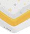 American Baby Company 3 Pack Fitted Mini Crib Sheets 24" x 38", Soft Breathable 100% Cotton Jersey, Yellow Star