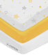 American Baby Company 3 Pack Fitted Mini Crib Sheets 24" x 38", Soft Breathable 100% Cotton Jersey, Yellow Star
