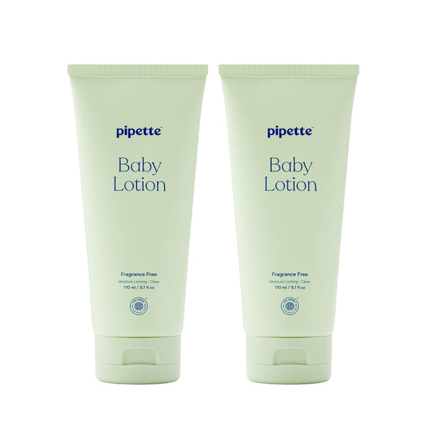 Pipette Baby Lotion, Fragrance Free, 5.7 fl oz (Pack of 2), Unscented