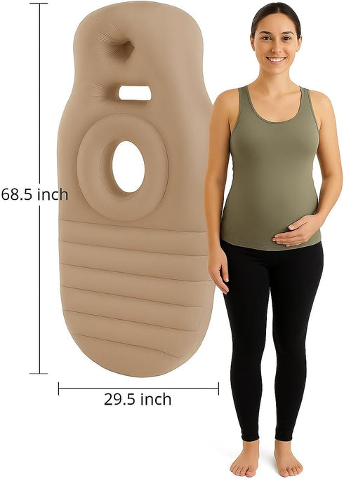 Tummy Inflatable Pregnancy Pillow with Belly & Head Hole, Prone Pregnancy Pillow for Stomach Sleepers, Belly Pillow