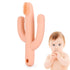 Cactus Teether, Baby Teething Toys for 0-6 Months, Natural Organic BPA Free (Peachy)