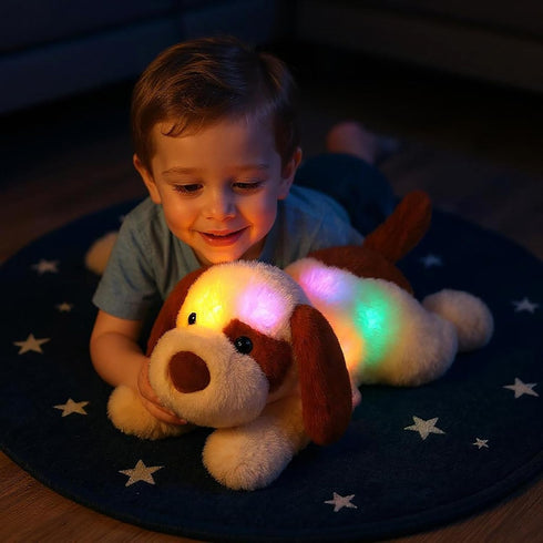 Girls,14" Cuteoy Glowing LED Dog Light-up Nightlight Toys Musical Plush Stuffed Animal Soft Singing Lullabies Birthday