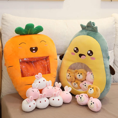 REFAHB Plush Carrot Bunnies Doll Toy Pillow - Gifts for Teens, Girls, Kids, Decorative for Sofa Chair