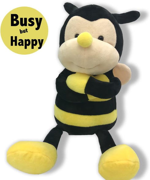 Garden Buzz Cuties Nana The Bee - Plush Bumblebee Stuffed Animal with Smile Face and Yellow Wings