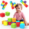 Magnetic Building Blocks Large, 1.65 inch Stacking Cubes for Toddlers, Sensory & Montessori Toys (12 PCS)