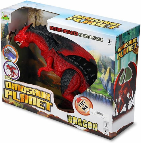 18 Liberty Imports Walking Dragon Toy - Interactive Robotic Fire Dragon Large Battery Operated Figure with Flapping