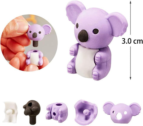 34Pcs Animal Erasers Bulk, Mini Puzzle Erasers for Kids, Party Favors, Classroom Prizes, Easter Egg Fillers