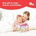 Baby Photo Album, Soft Cloth First Year Memory Book for Babies, Holds 4x6 Inch Photos (Pink)