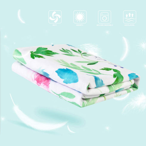 HOMRITAR Baby Blanket for Girls - Super Soft Double Layer Minky with Pink Floral Print, 30 x 40 Inch