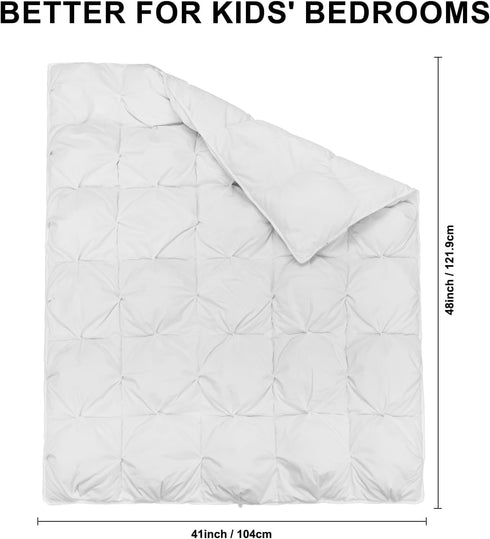 Pinch 41x48in zzlamb Toddler Comforter Pleat Down Throw Blanket,Warm Crib Comforter Baby Quilt Small Duvet Insert