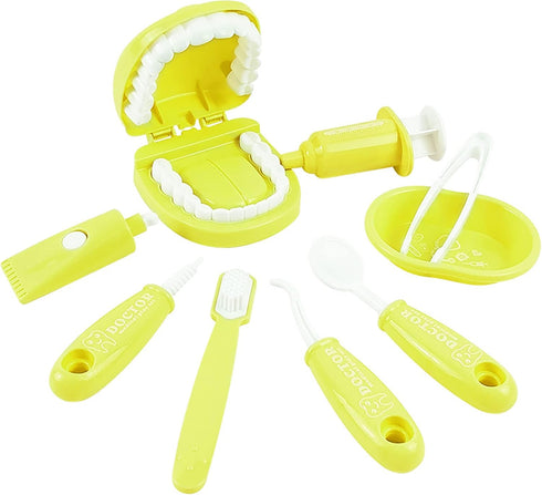 Dental Early Education Brushing Toys, 9Pcs/Set Children Role Play Toy Crocodile Cartoon