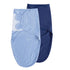 Soarwg Kids Baby Swaddle, Adjustable Newborn Infant Swaddle for Boy, Organic Baby Swaddles 0-3 Months, Blue 2 Pack Small
