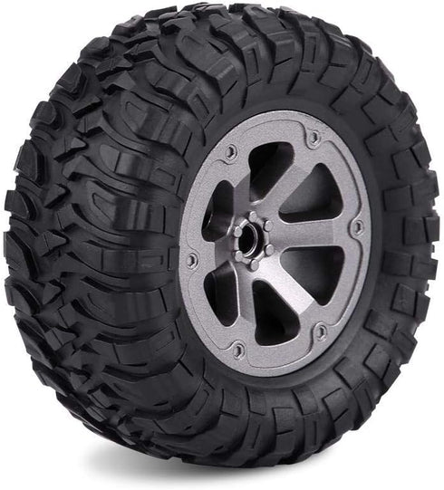 RC Crawler Tires 4Pcs Off-Road Rubber Tyres for 1:16 Remote Control Military Car Accessory Part