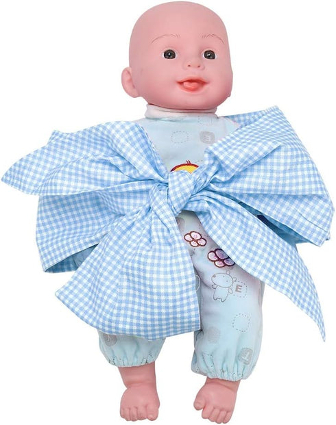 AYNEFY Newborn Swaddle Wrap, 100% Cotton Skin-friendly Infant Bowknot Sash Blanket for Photography Shoot Prop (Light