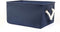 uxcell Dark Blue Medium Fabric Storage Basket with Dual Handles, Collapsible Storage Bins for Toys Laundry Clothes