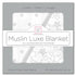 4-Layer 46x46 inches, SwaddleDesigns Cotton Muslin Luxe Blanket, Baby and Toddler Cuddle and Dream, Sterling Starshine